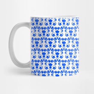 Blue Floral Neck Gator Bright Blue Floral Blue Mug